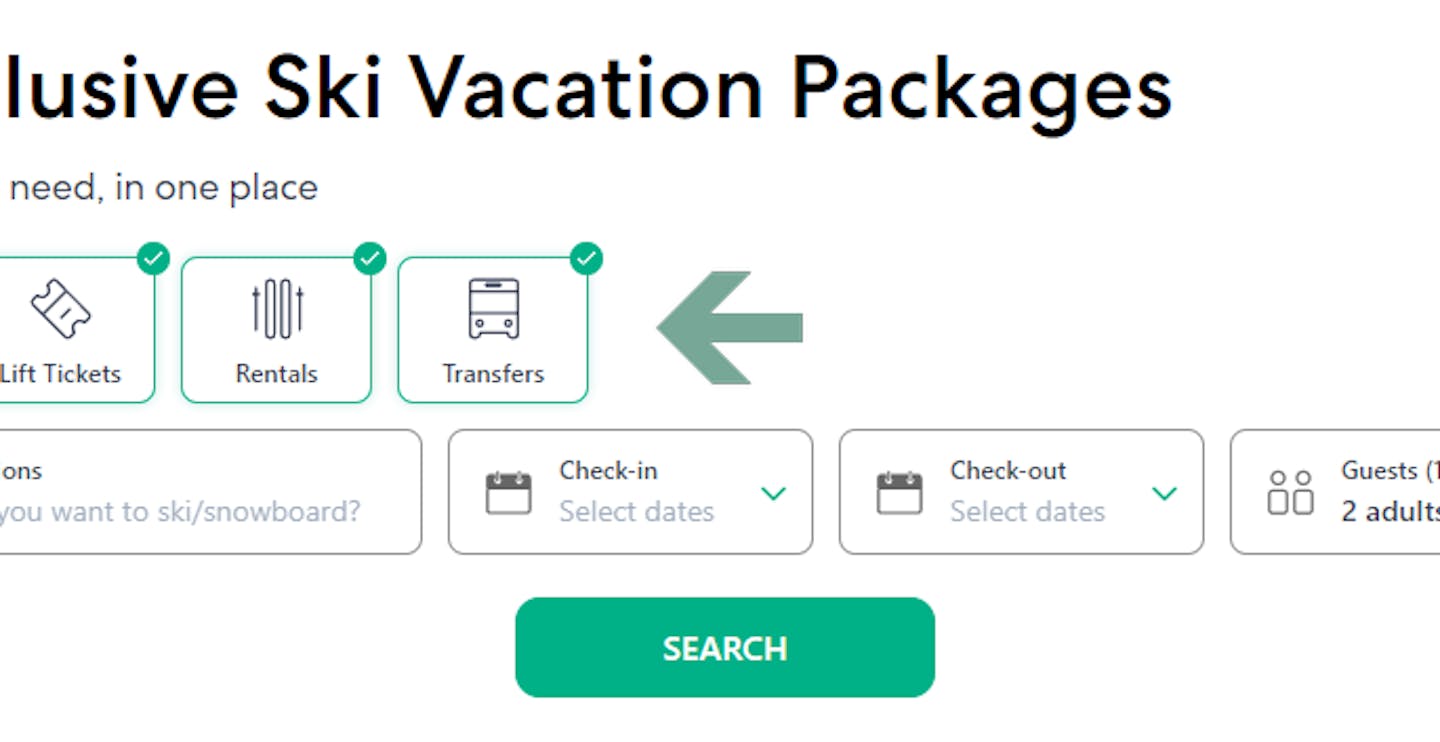 Selecting non-lodging products in your booking
