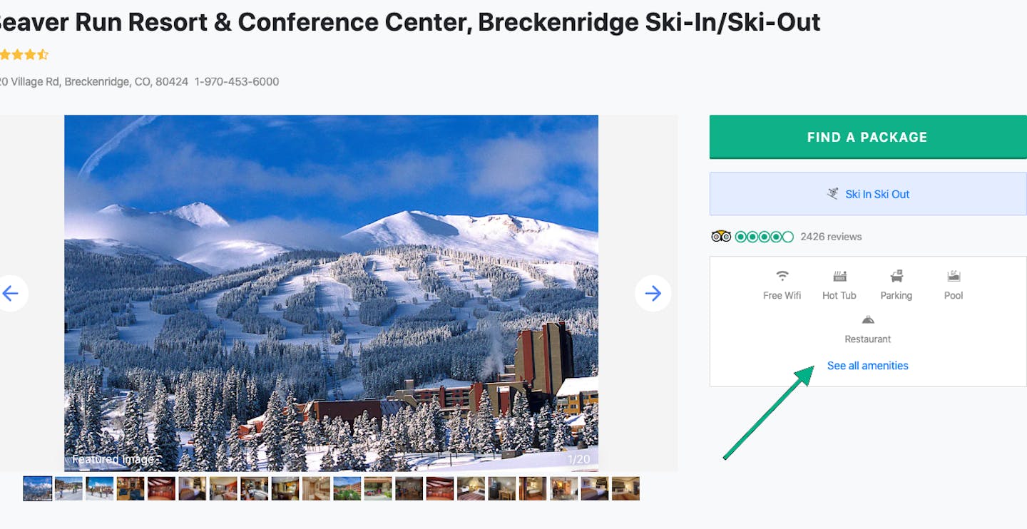 Ski-in/Ski-out amenities.