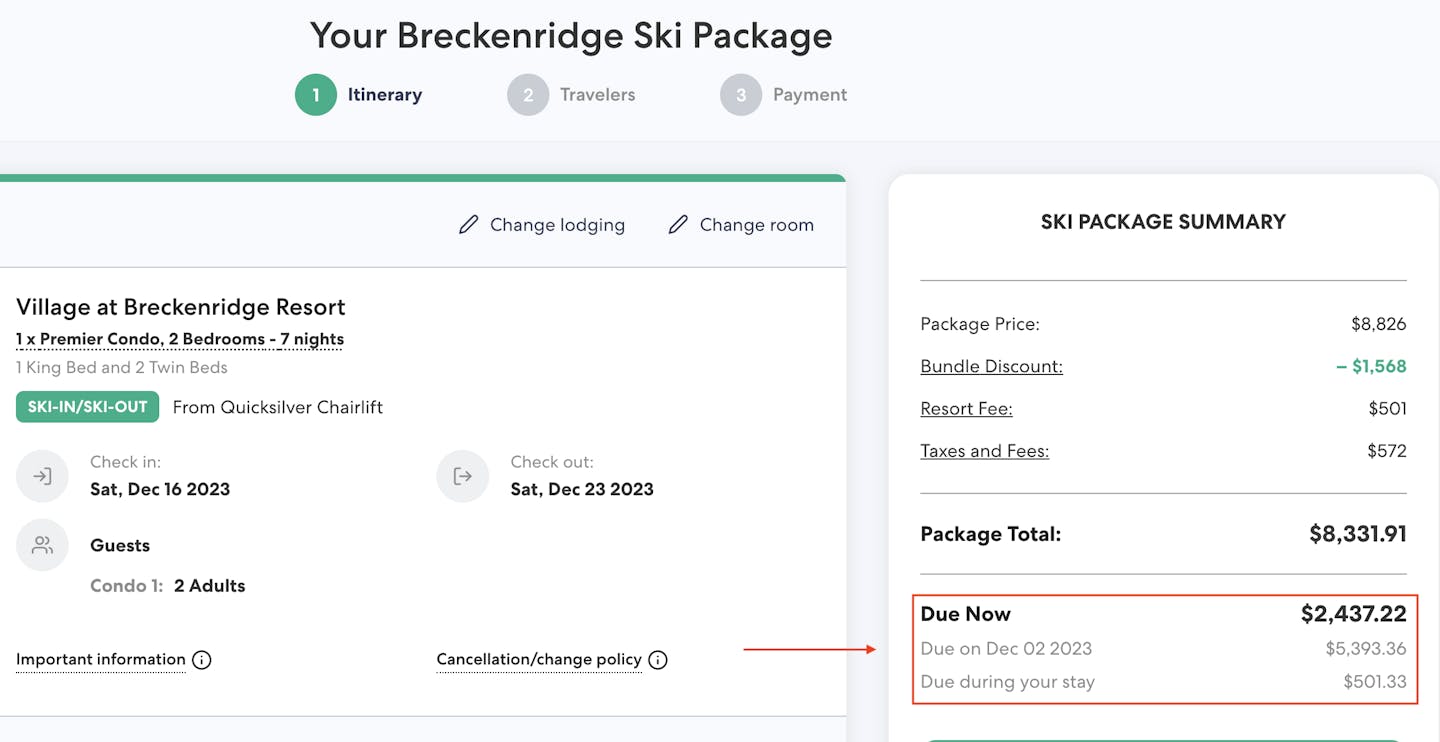 Ski Package Summaries
