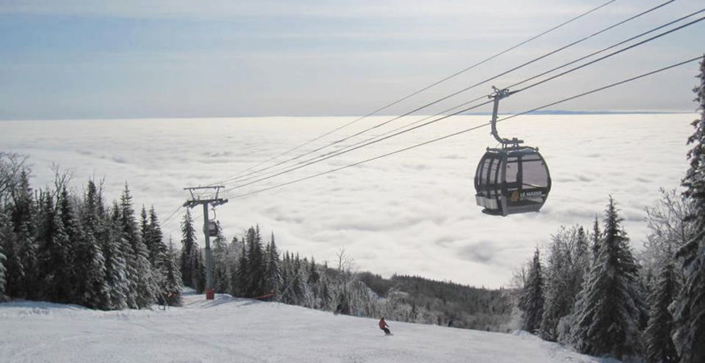 Ski above the clouds and down Le Massif’s advanced slopes (Photo credit: Le Massif)