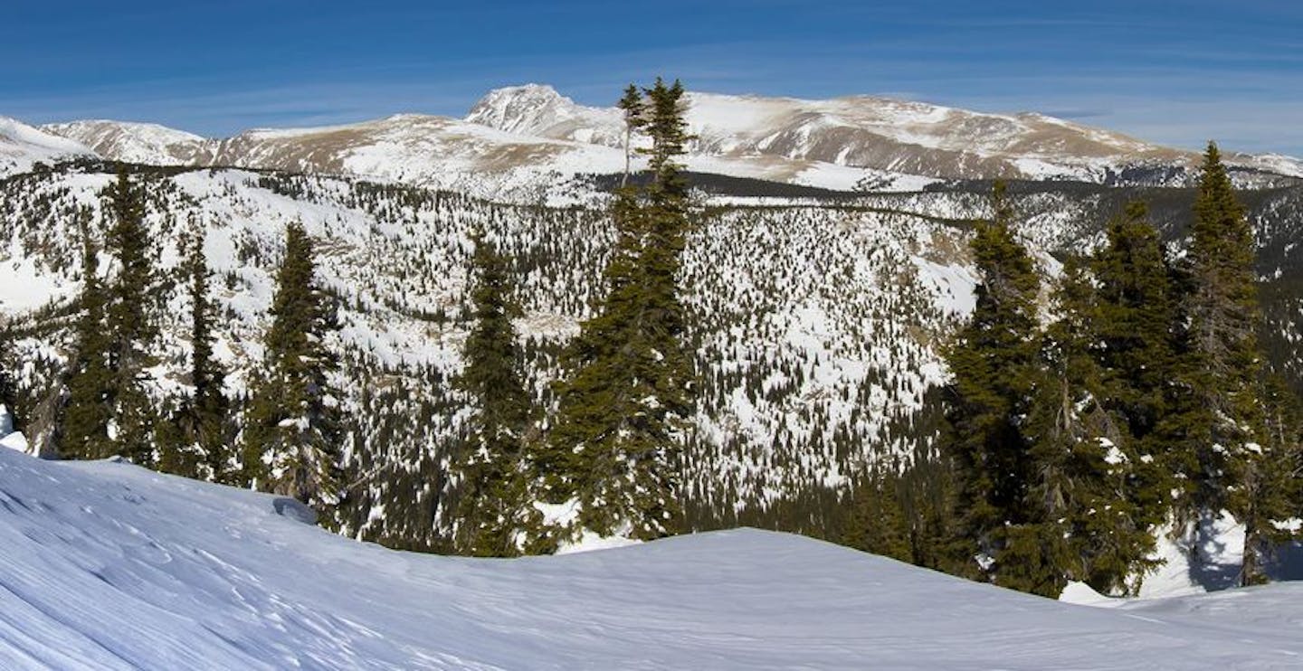 View from Indian Peaks at Eldora near Denver, Colorado