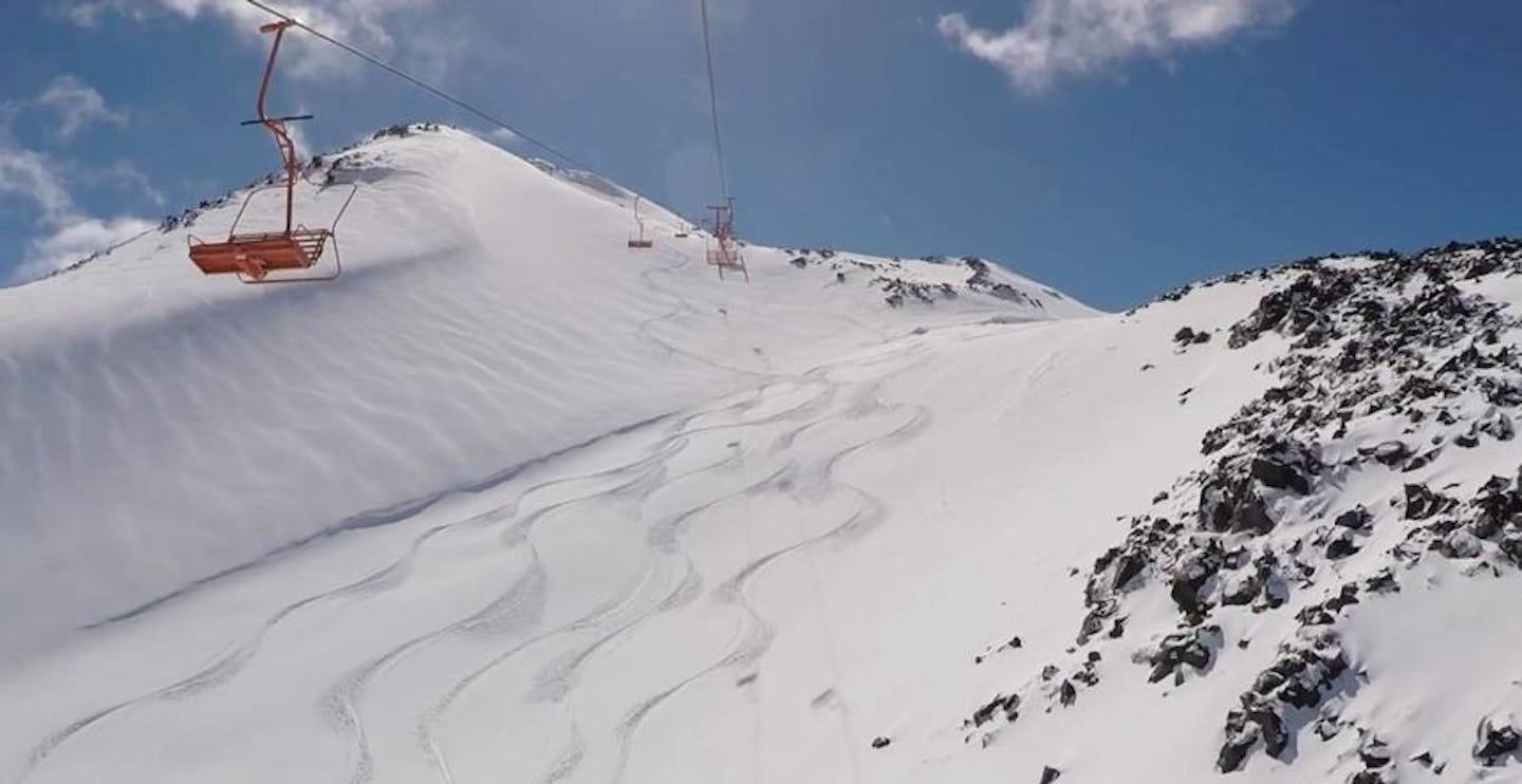 Fresh tracks at Nevados de Chillan