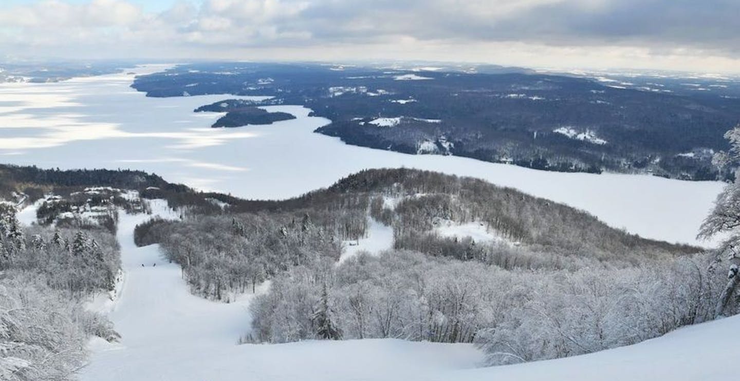 Picturesque skiing beside Lake Memphremagog (Photo credit: Owl's Head)