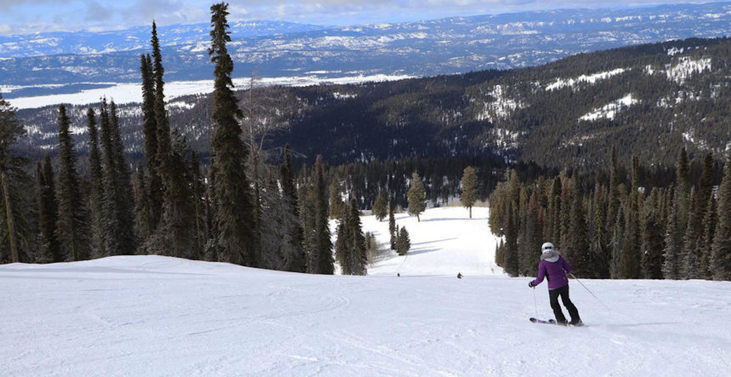Groomers at Brundage are a great introduction to skiing (Photo credit: Brundage Mountain)