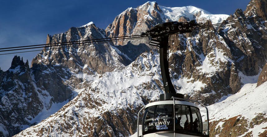 Take a ride on the Skyway Monte Blanco