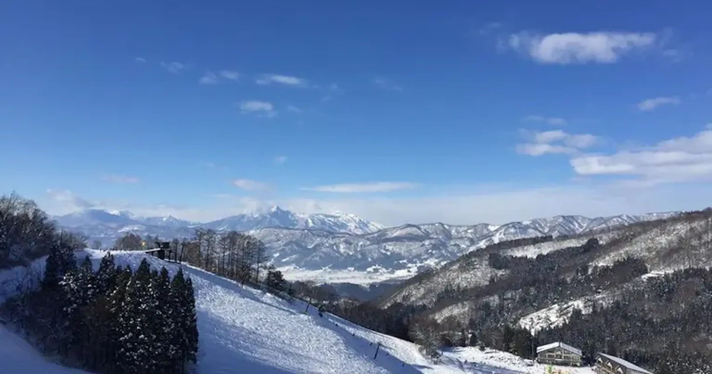 Best ski resorts in Japan view across Nozawa Onsen slopes