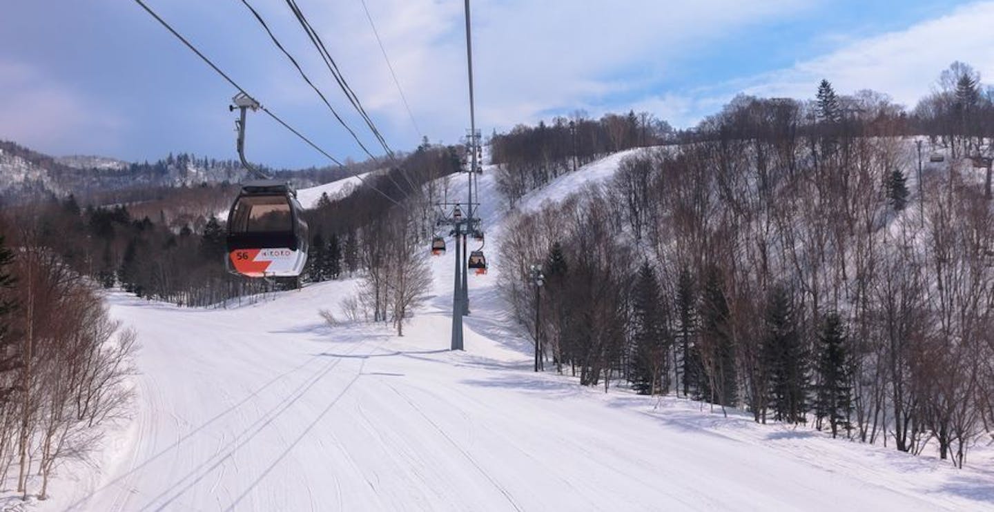 The gondola running at Kiroro in Hokkaido, Japan.