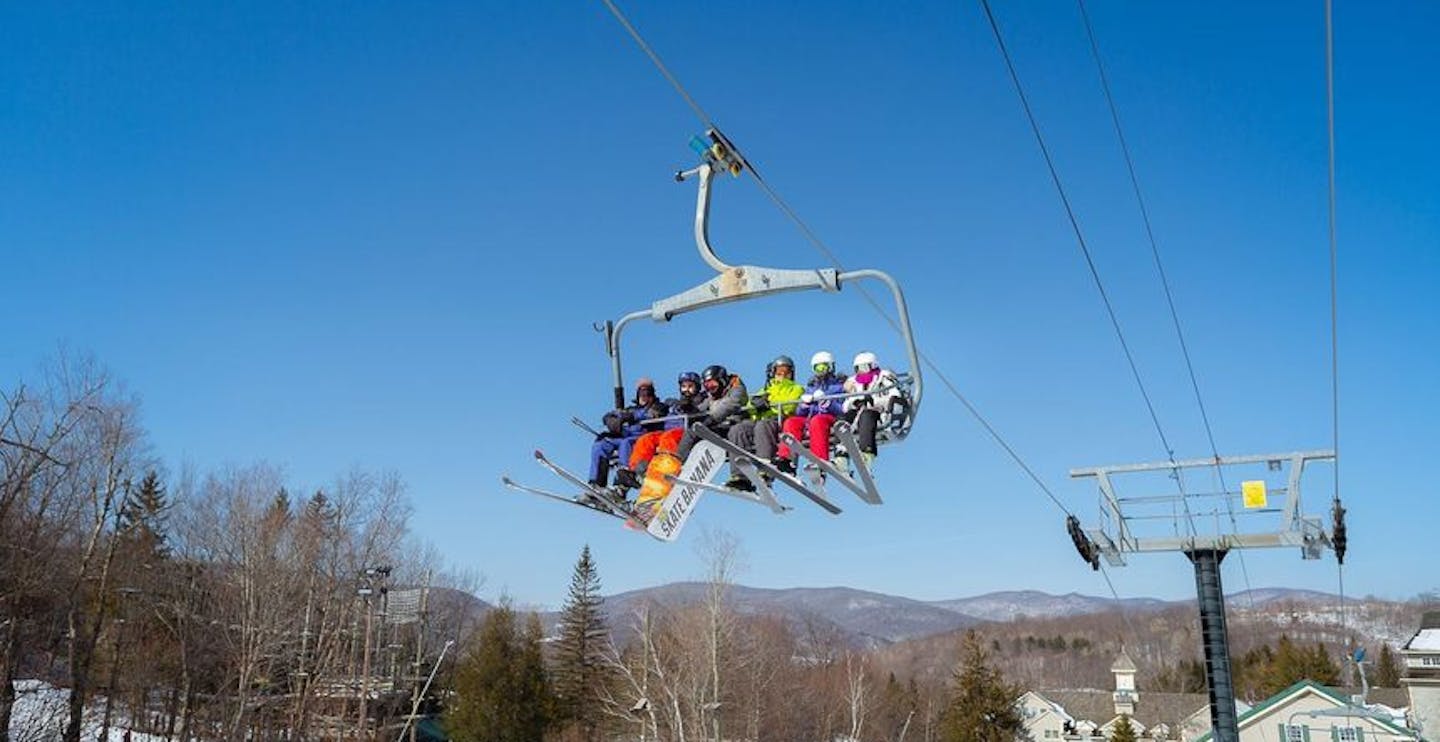 The high speed lift will whisk you up the mountain (Photo credit: Jiminy Peak)