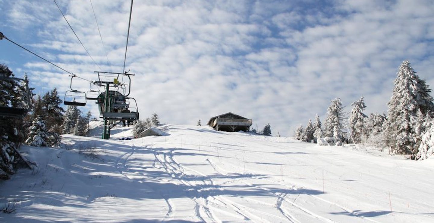 Hop on New Hampshire's 3rd longest chairlift to the top of Gunstock Mountain!