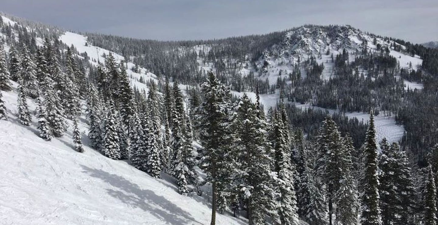 Ideal terrain for intermediate to advanced skiers 