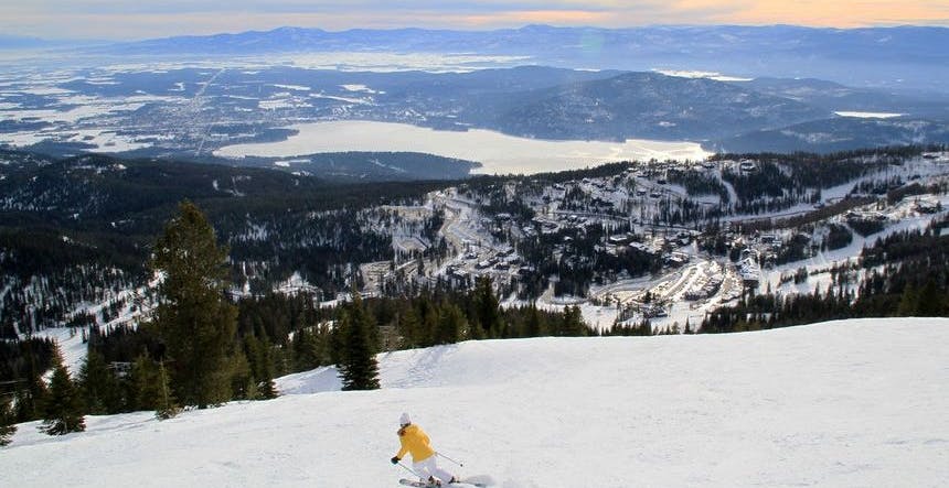 Ski with incredible views of Whitefish Lake