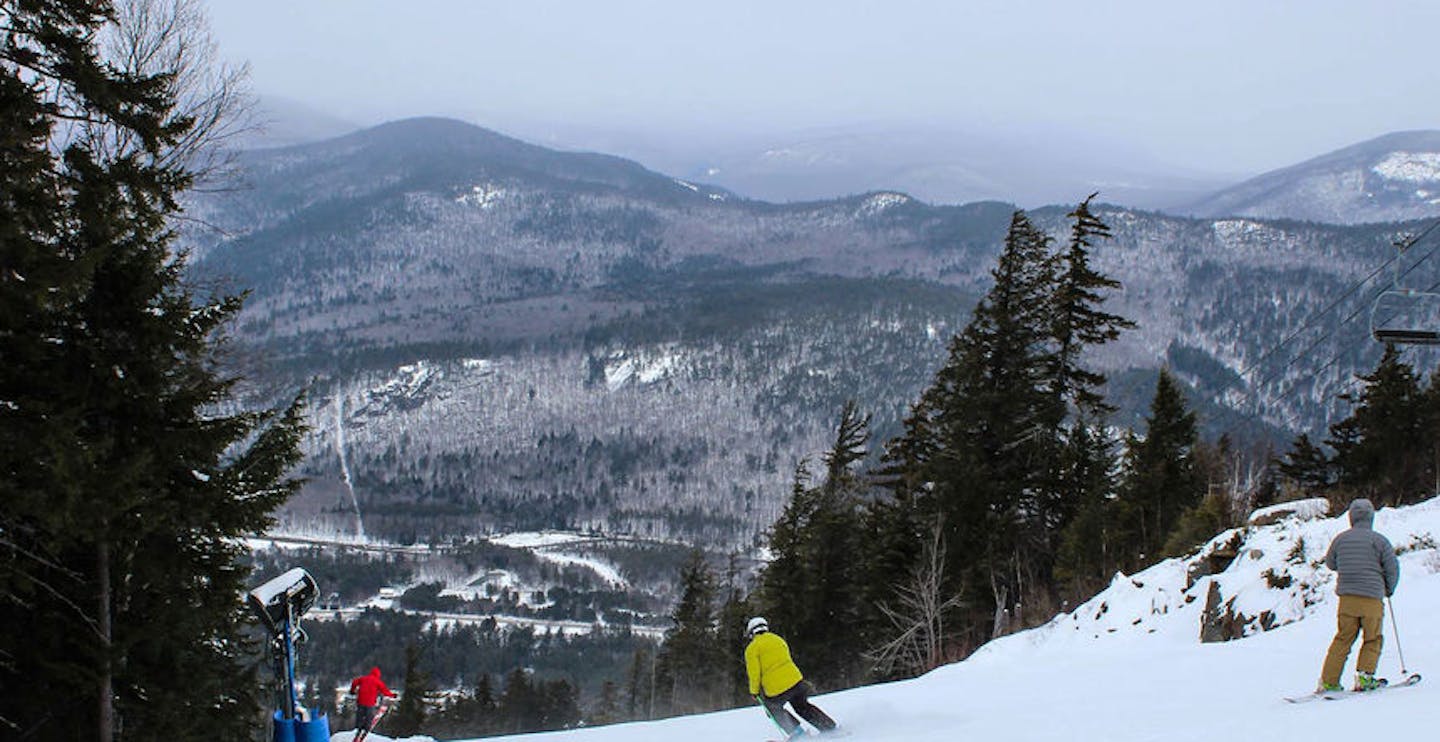 Enjoy skiing two mountains with distinct trails (Photo credit: Attitash)