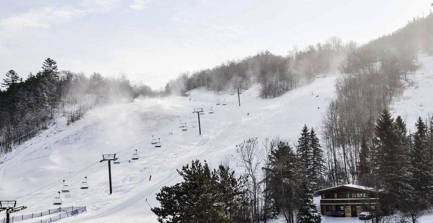 One of the highest verticals in the area! (Photo credit: Mont Ste-Marie)