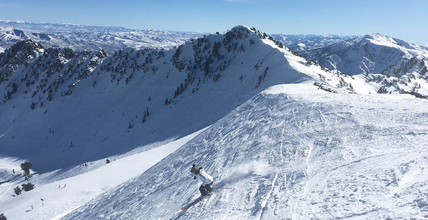 Top of Strawberry Gondola going down Main Street at Snowbasin!