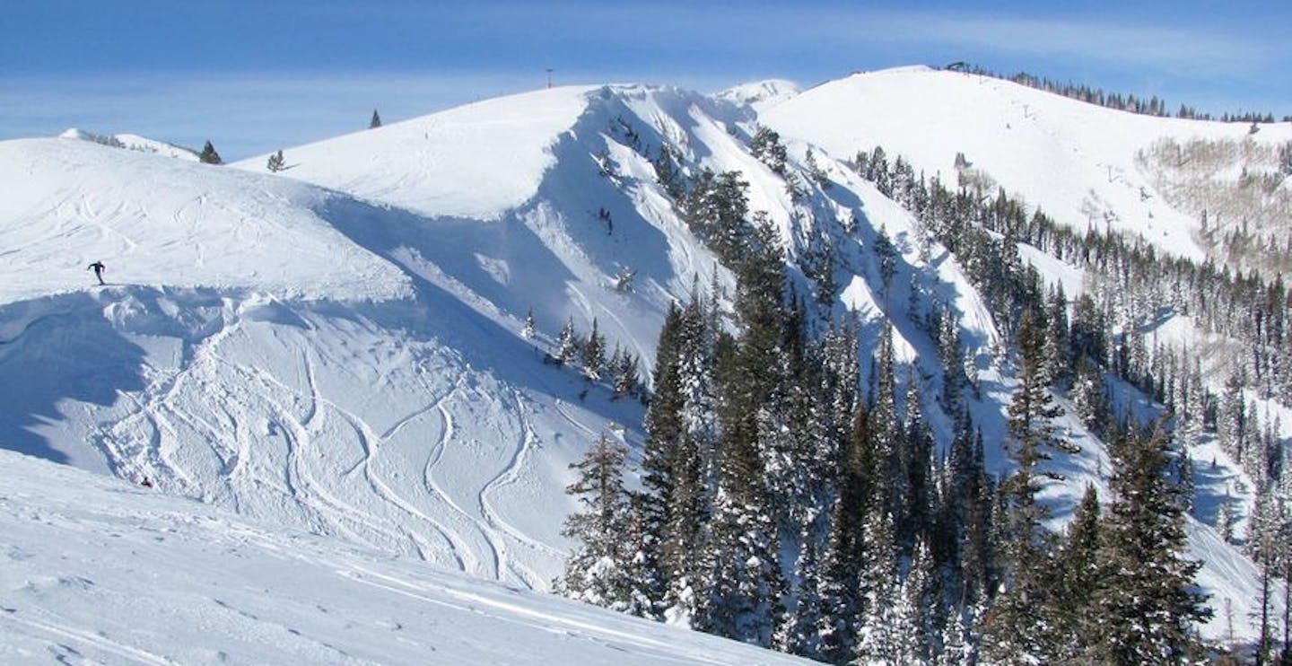 Top of Empire Express looking across the Daly Bowl and Daly Chutes