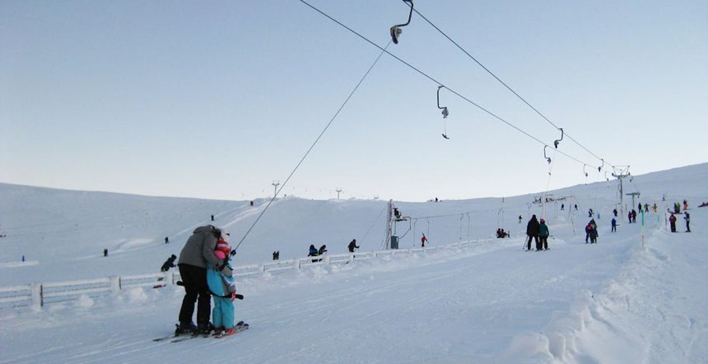 Take the drag lift to the top beginner bowls; you're bound to find snow!
