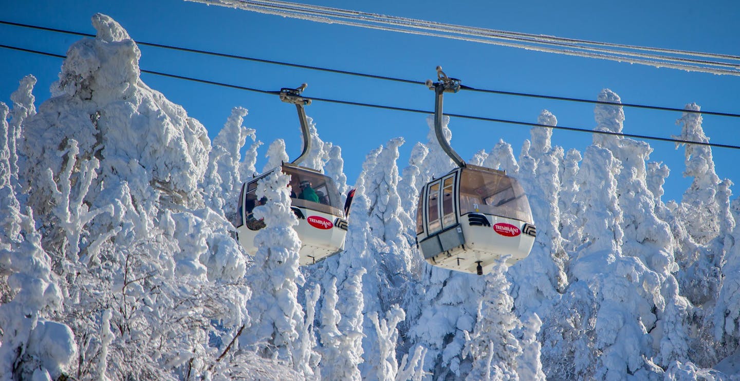 A panoramic gondola ride at Mont Tremblant in Quebec, Canada.