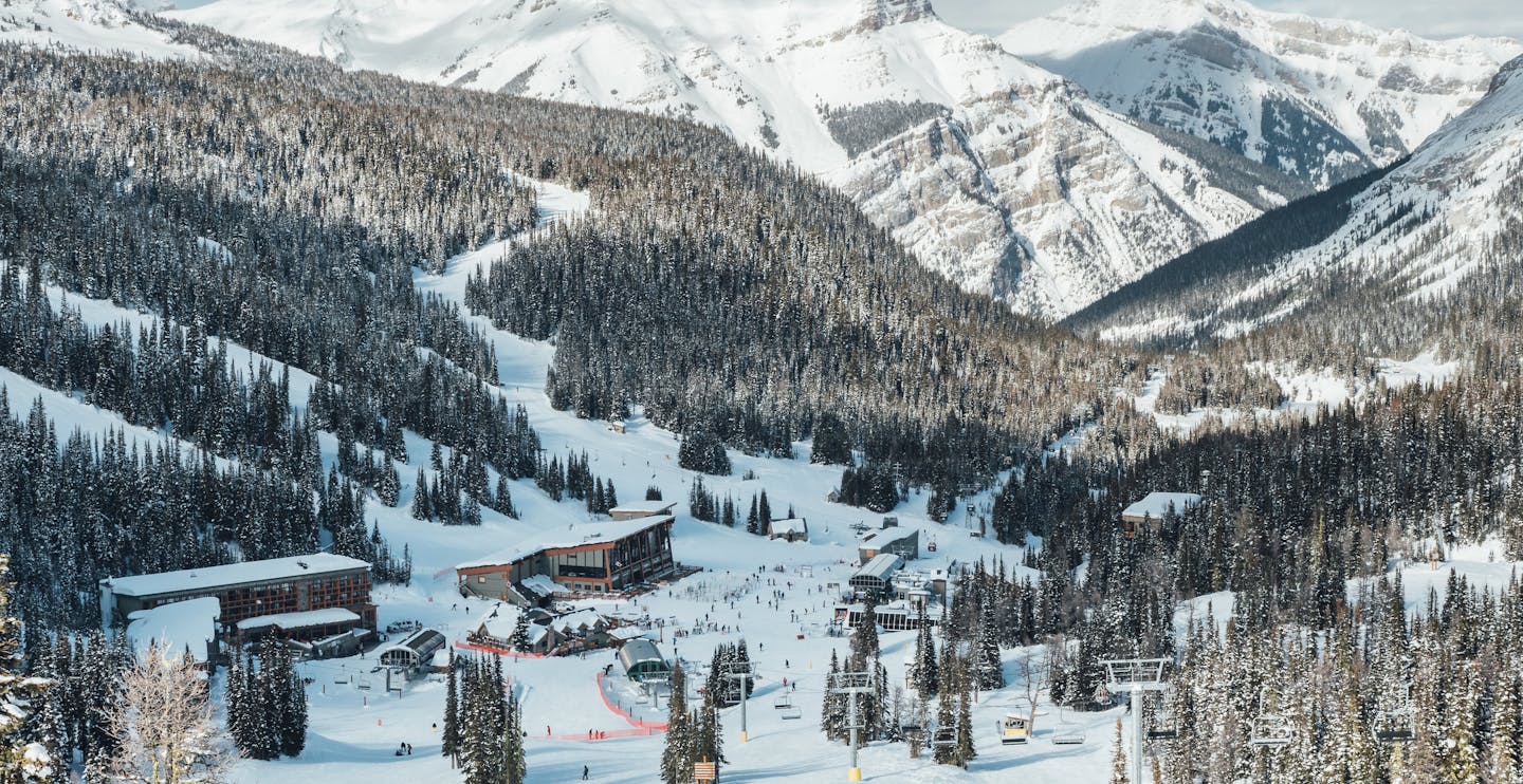 Morning over Sunshine Village in Alberta, Canada.