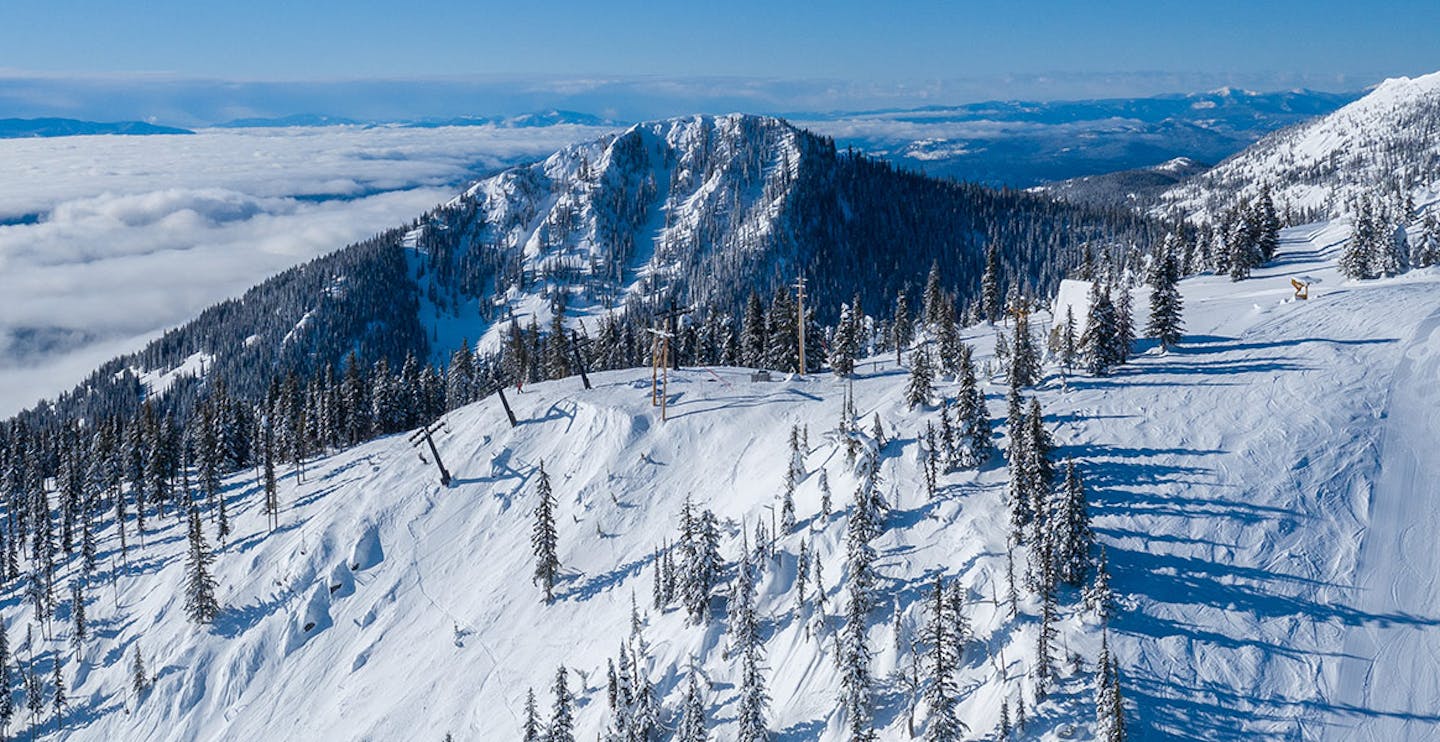 Morning over RED Mountain Resort in British Columbia, Canada.