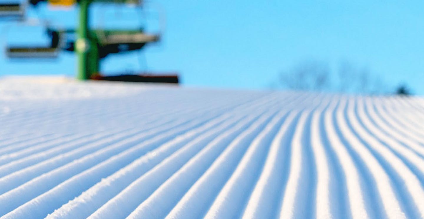 Well-groomed corduroy at Whitetail Resort near Washington, D.C., in the United States.