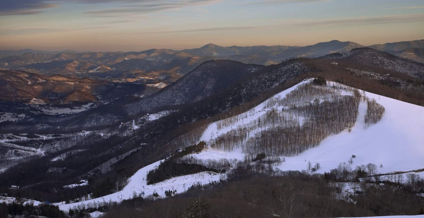 Great Smoky Mountain National Park from the summit of Cataloochee in North Carolina in the United States.