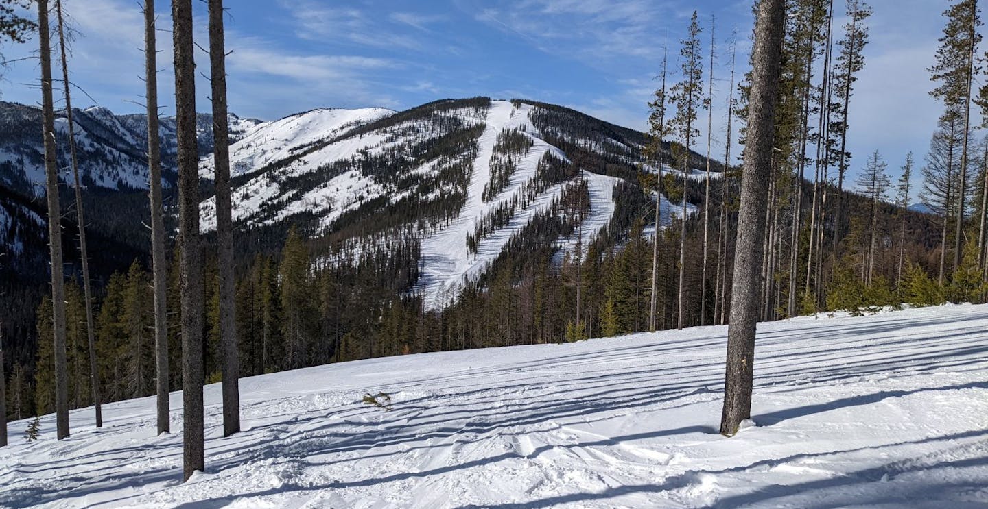 The slopes at Lookout Pass in Idaho, USA.