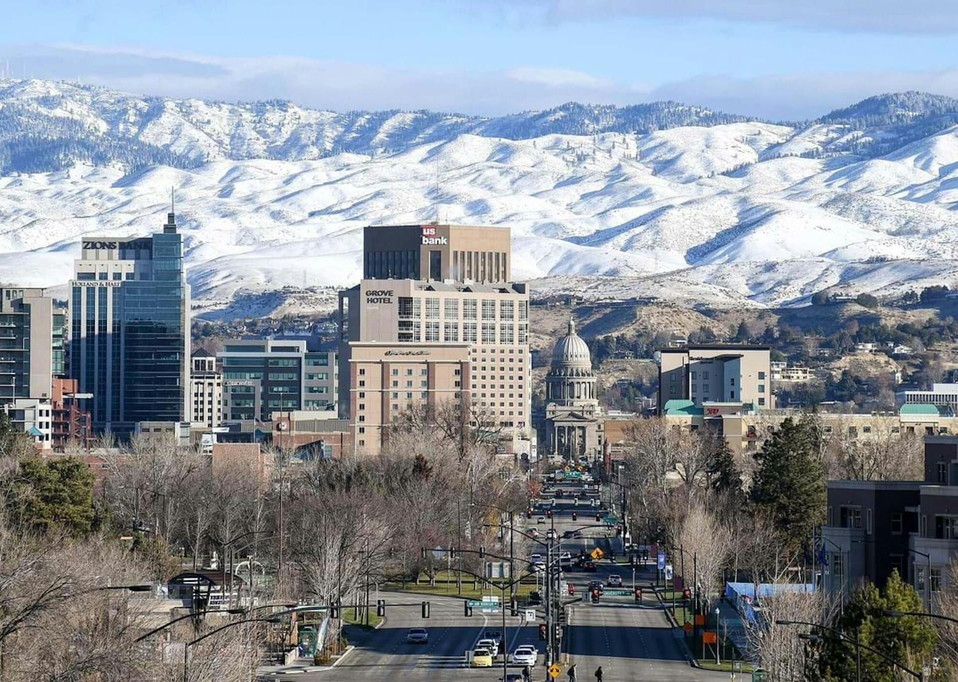 Boise, Idaho in winter.