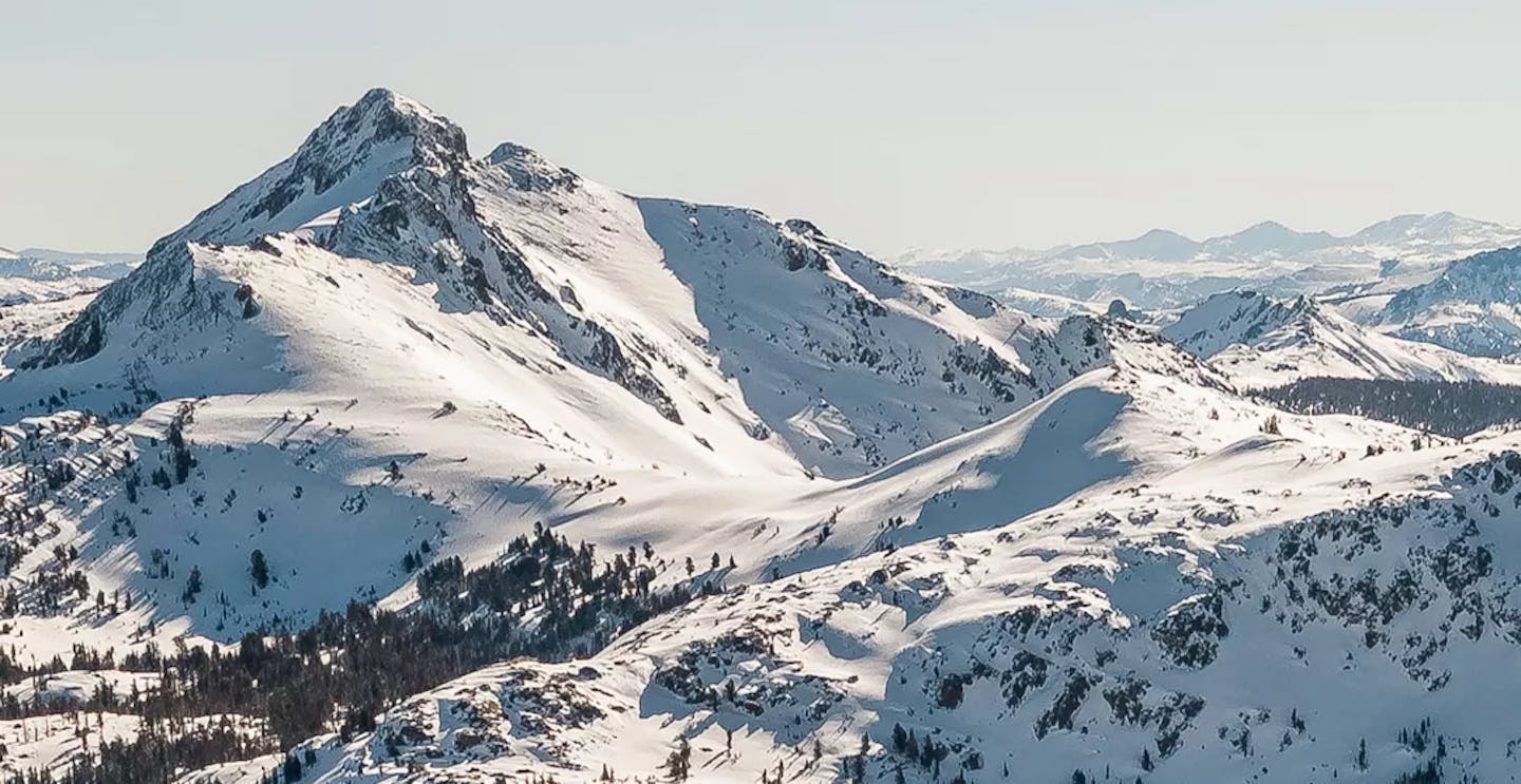 The peaks at Kirkwood in California, USA, near Lake Tahoe.