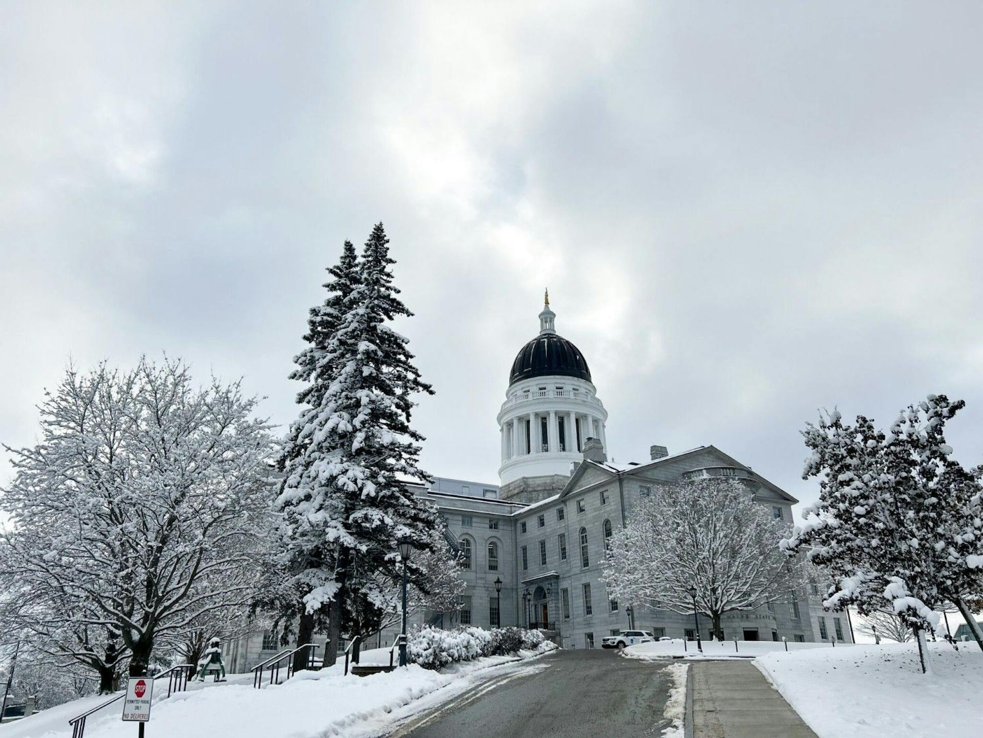 Augusta, Maine, covered in snow.