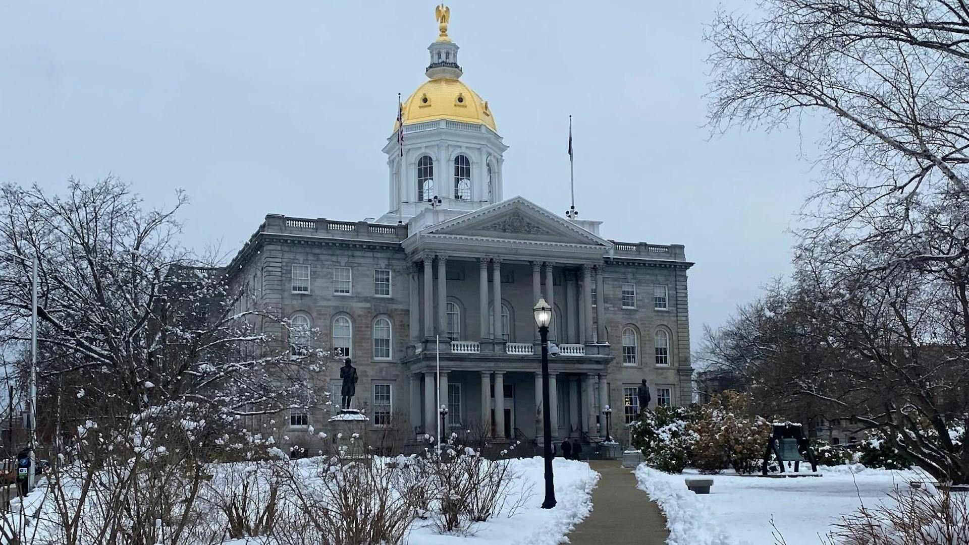 Concord, New Hampshire, covered in snow.