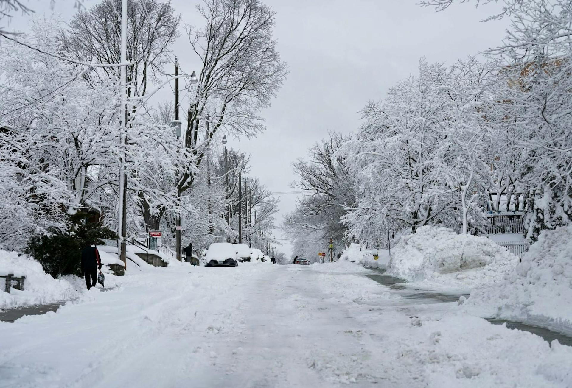 Toronto, Ontario, Canada, covered in snow.