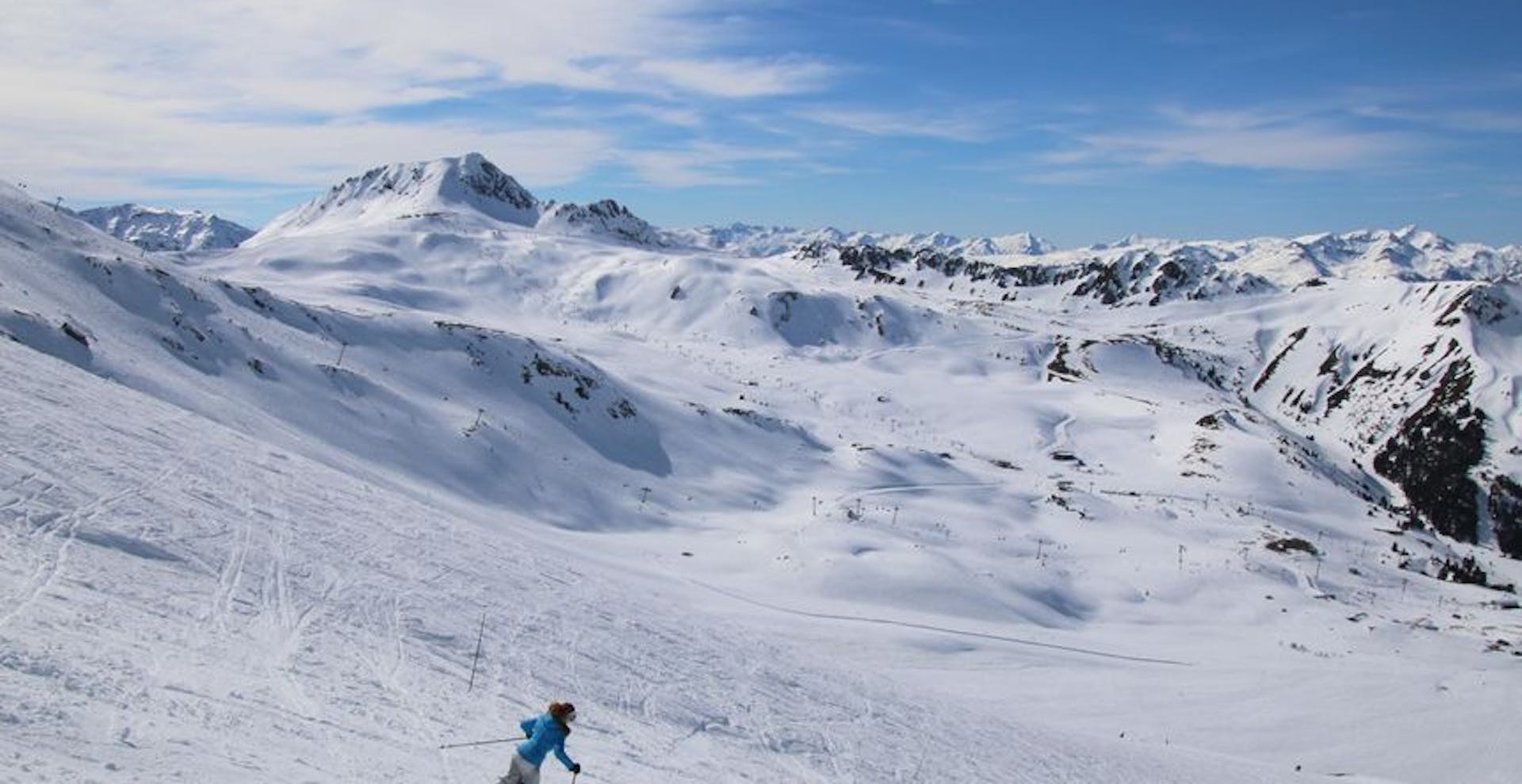 Skiing throughout Les Arcs is easy with a few key lifts to take you from one end to the other