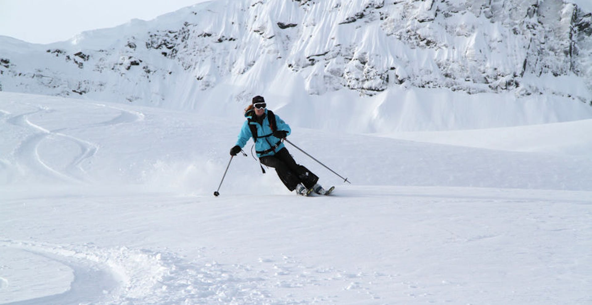 Woman skiing