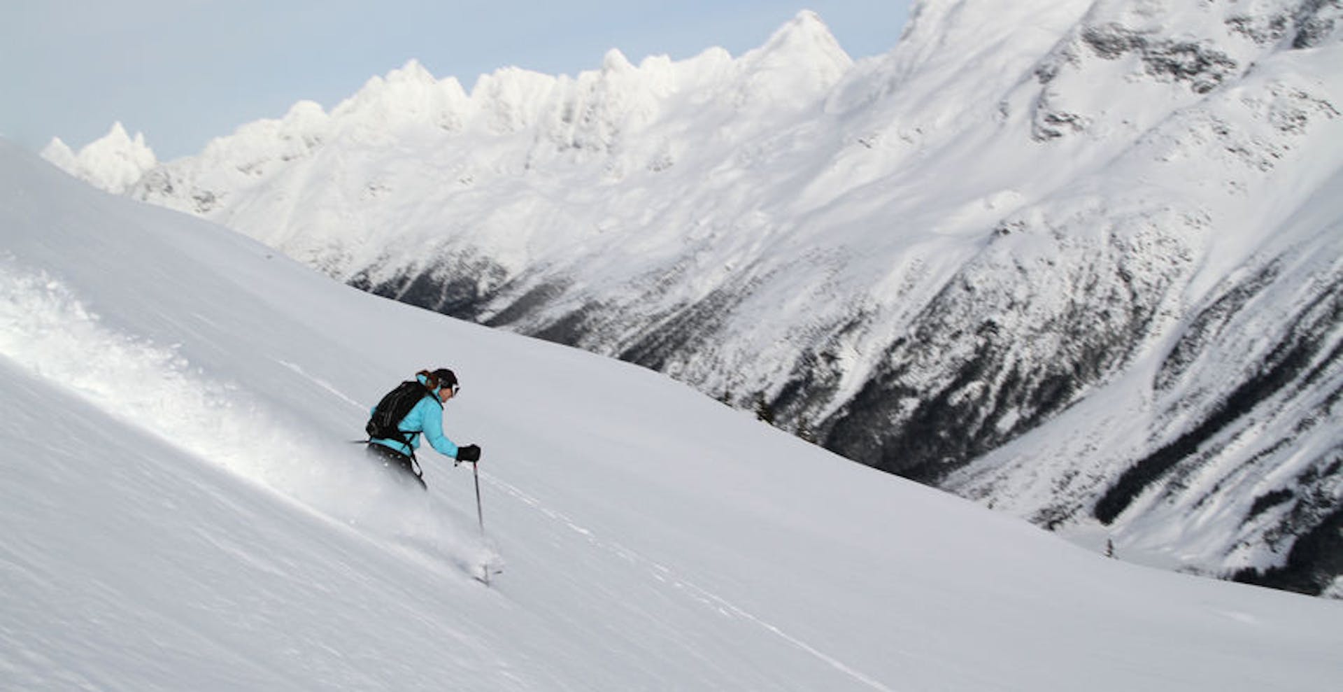 Woman skiing