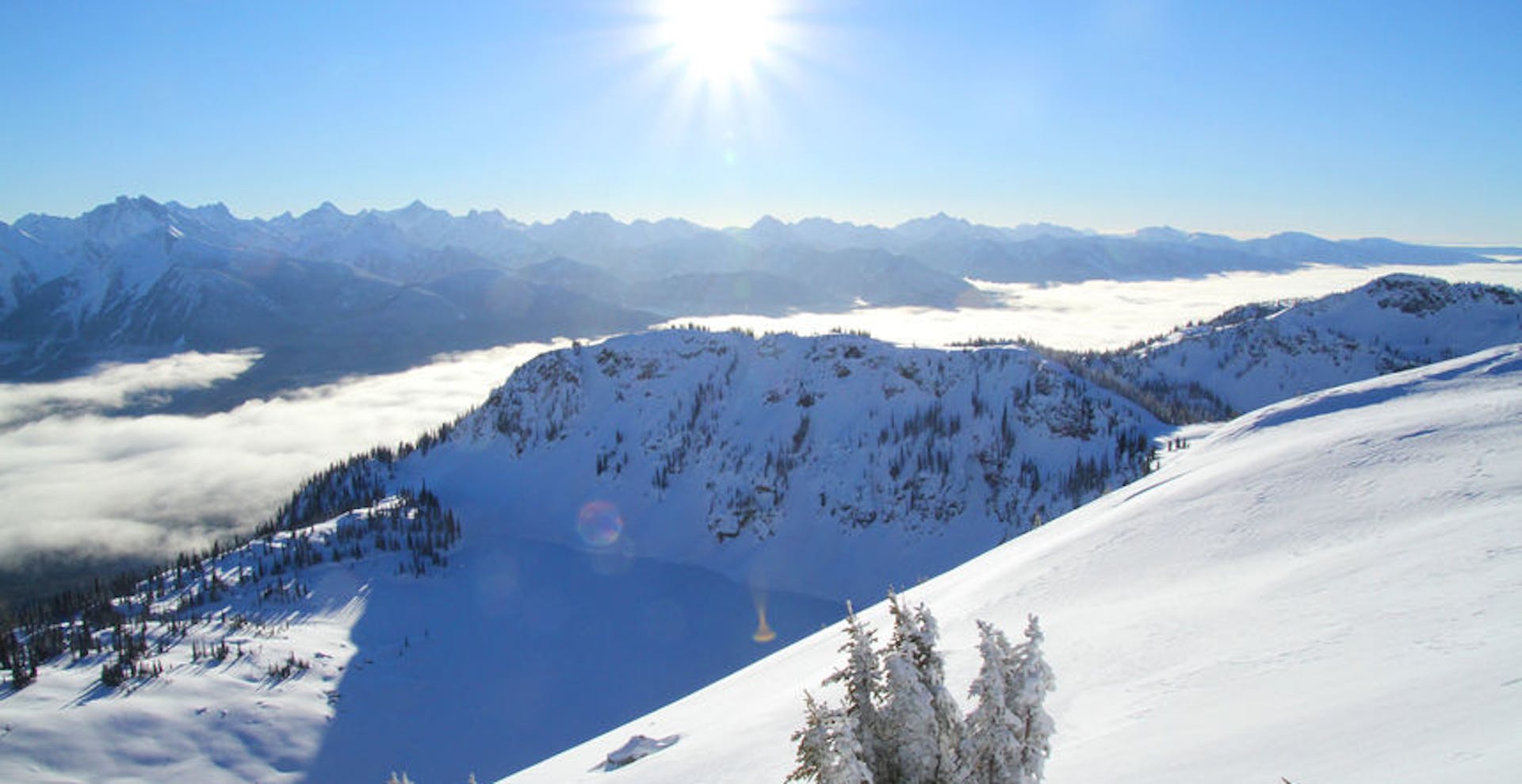 Monashee cat ski sun view