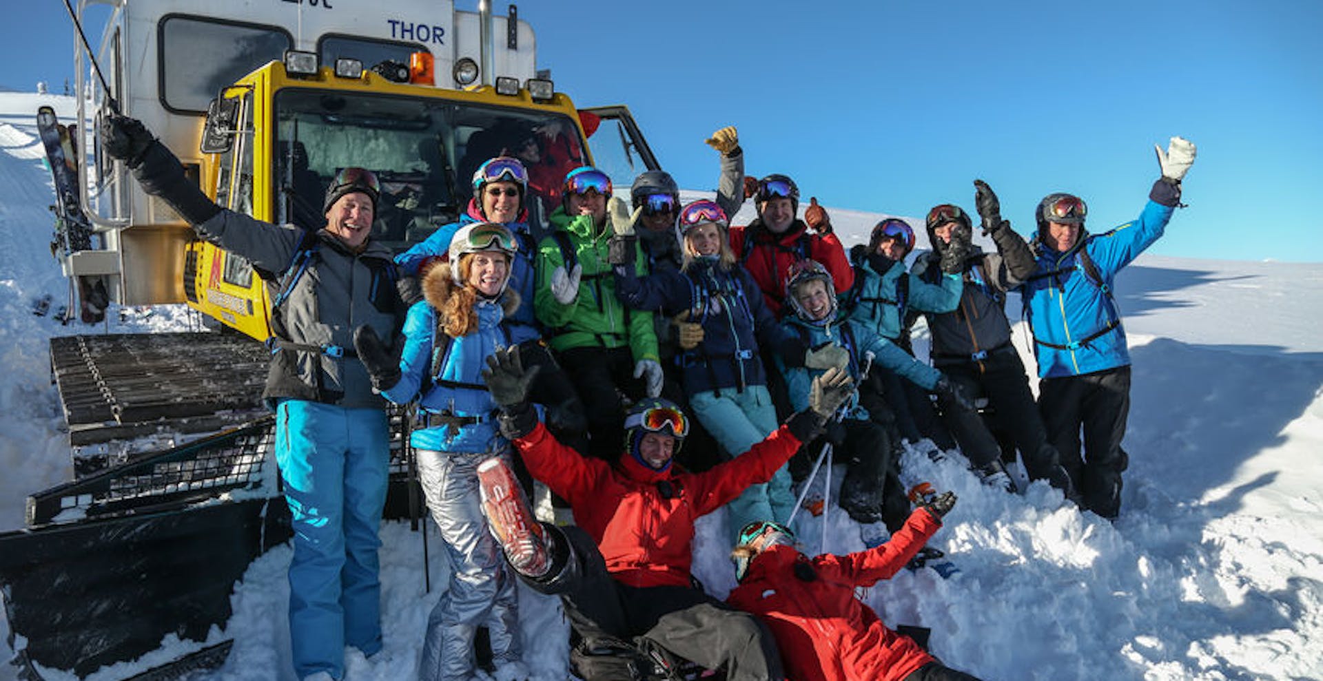 Cat ski group