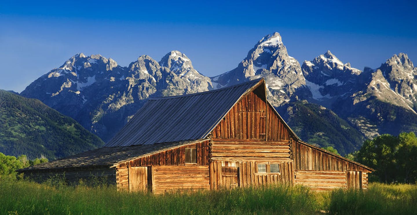 Old Mormon barn in the Tetons