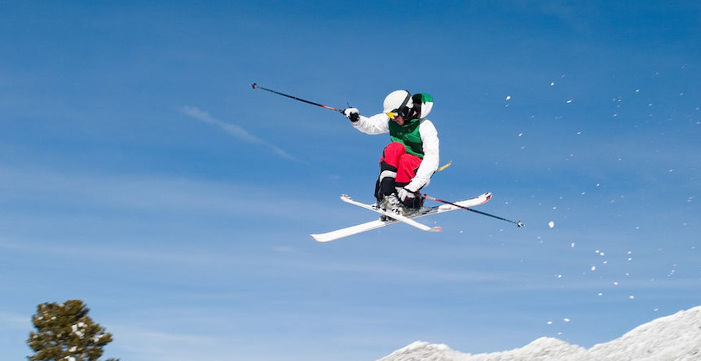 Skier high in the air