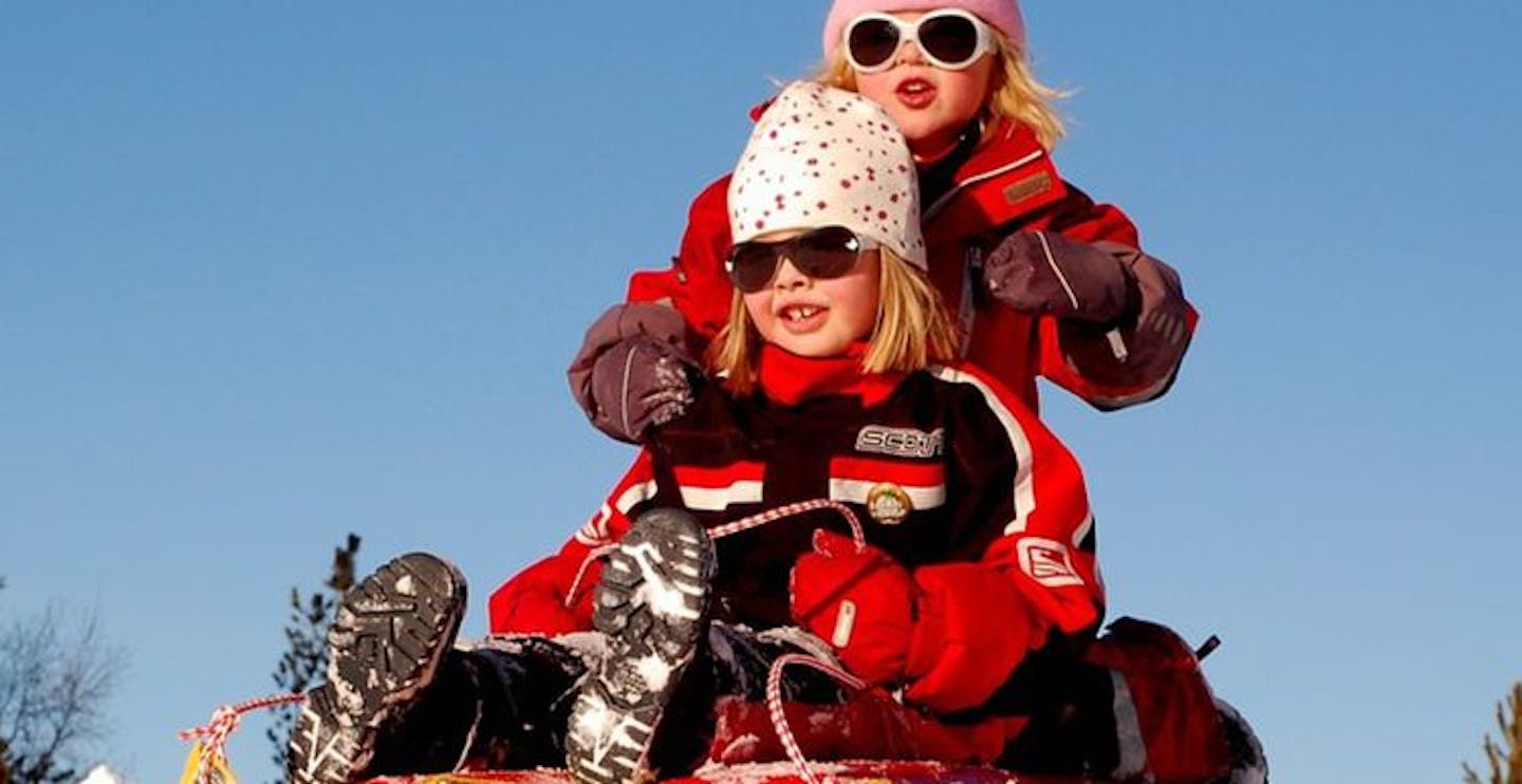 Children sledding