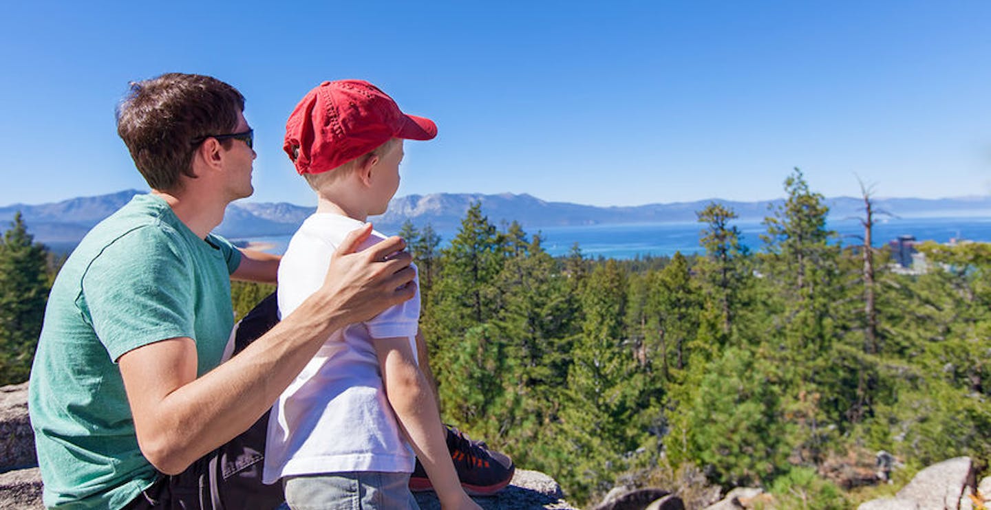 Family hiking