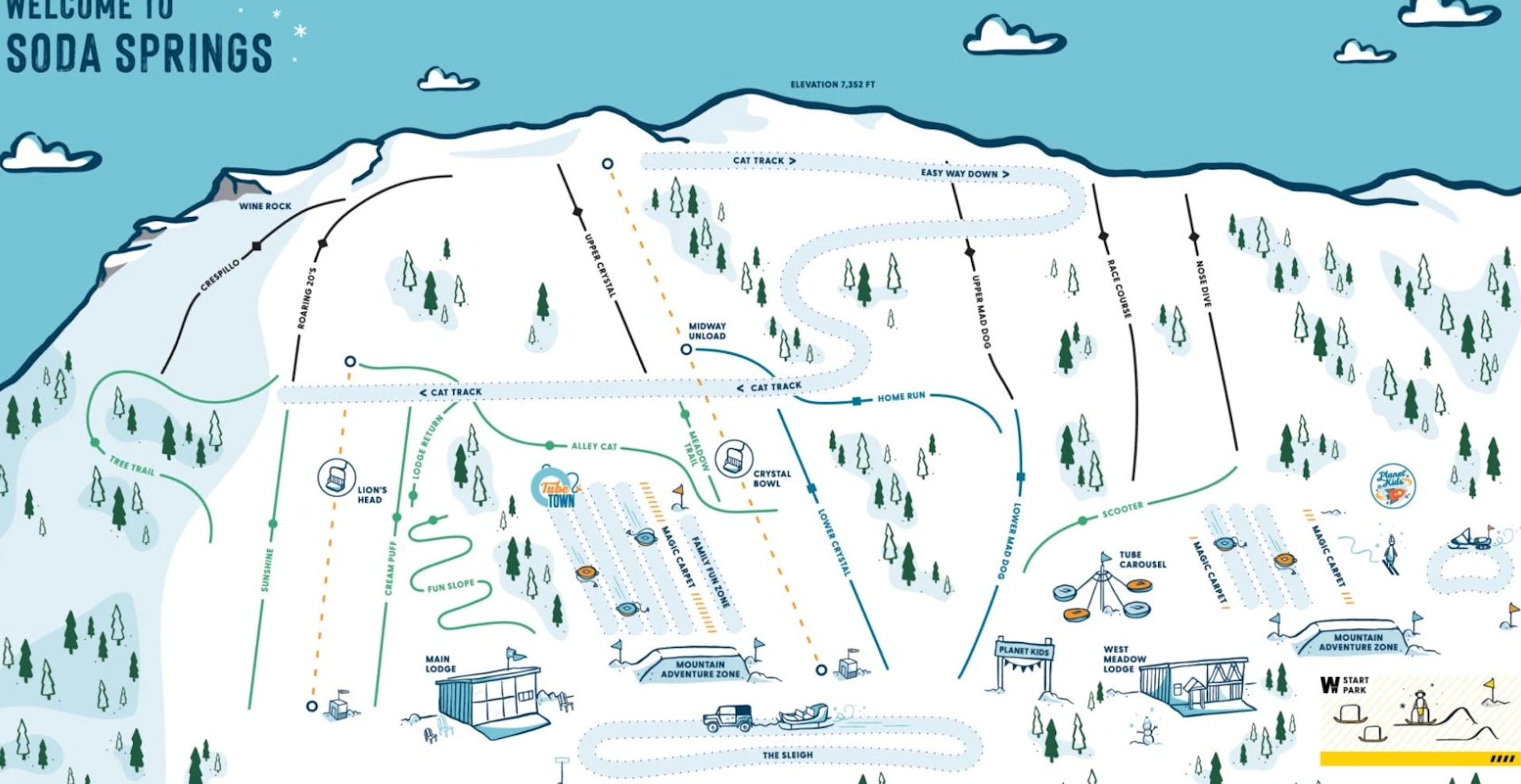 Soda Springs Mountain Trail map
