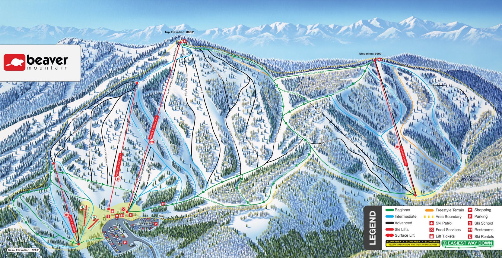 Beaver Mountain trail map