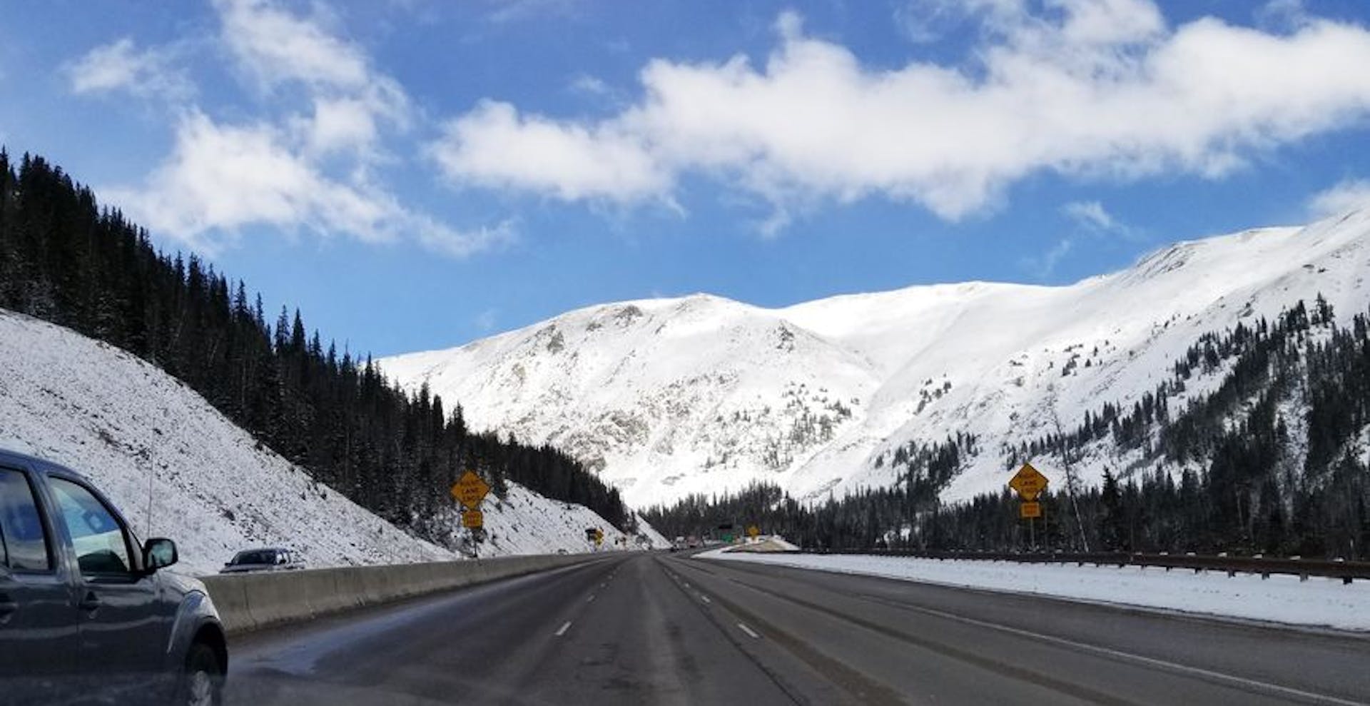 I-70 Eastbound from Silverthorne approaching Johnson Tunnel