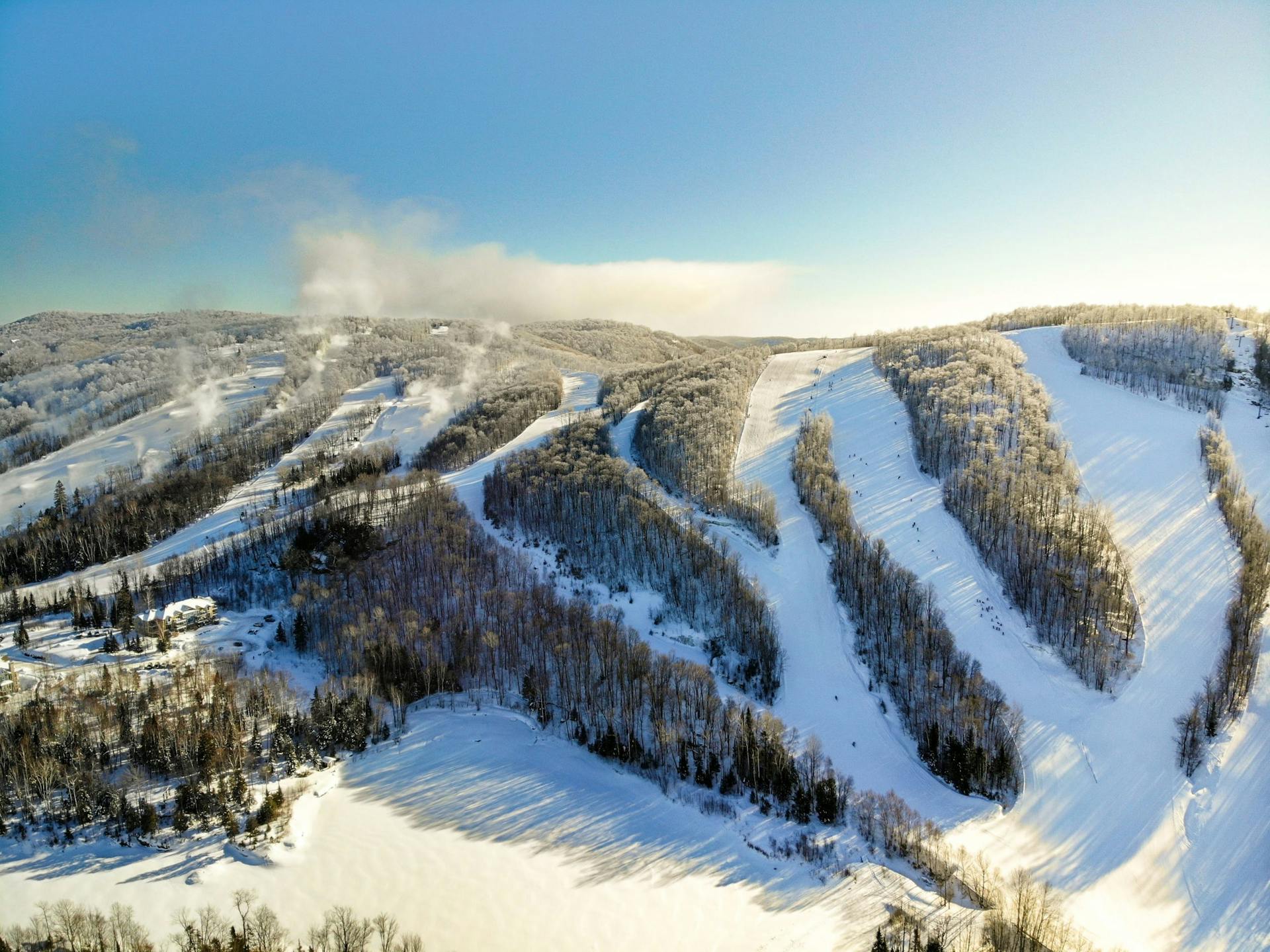 The slopes at Mont Blanc near Montreal in Quebec, Canada.
