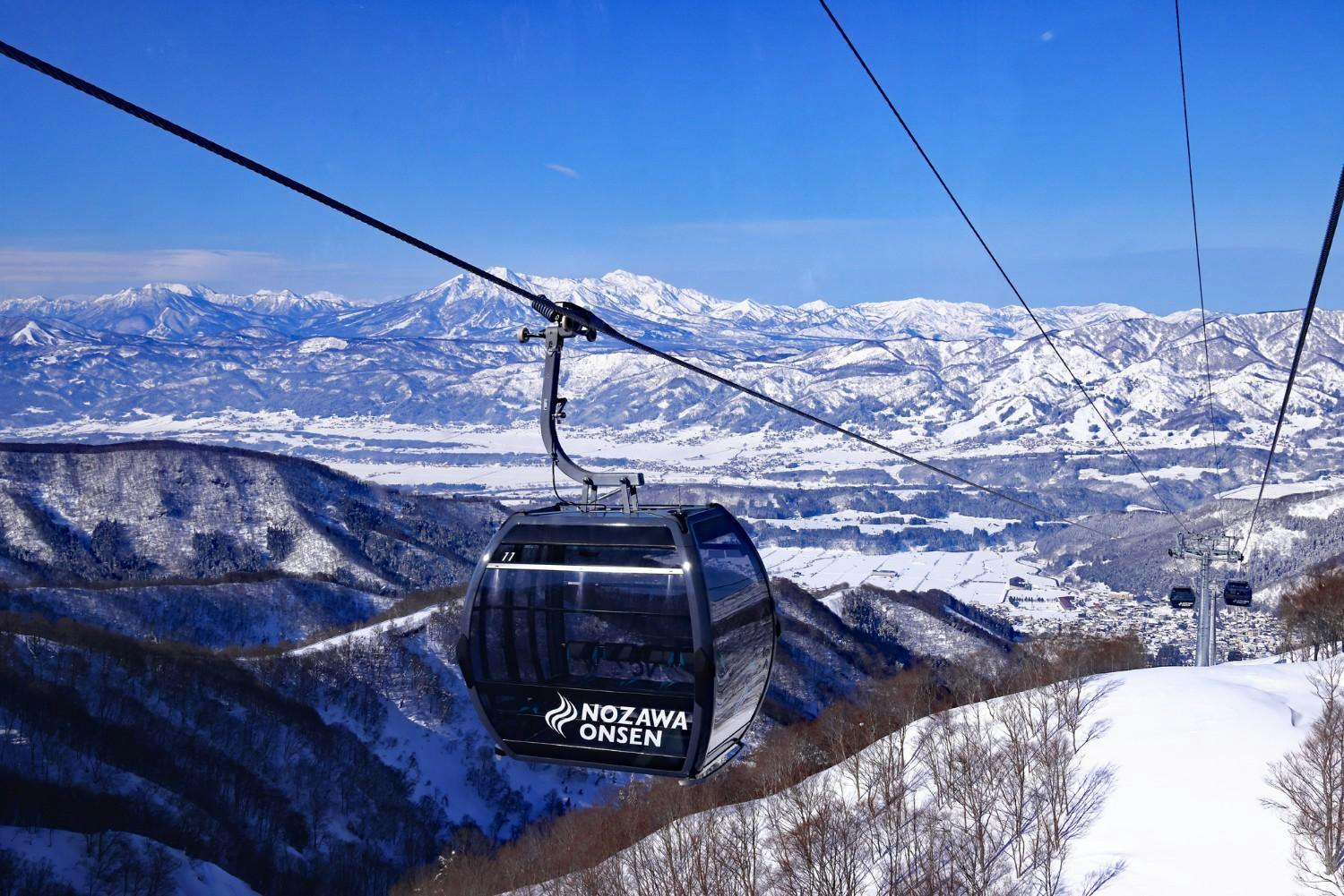 The gondola at Nozawa Onsen in the Nozawaonsen village in Nagano, Japan.
