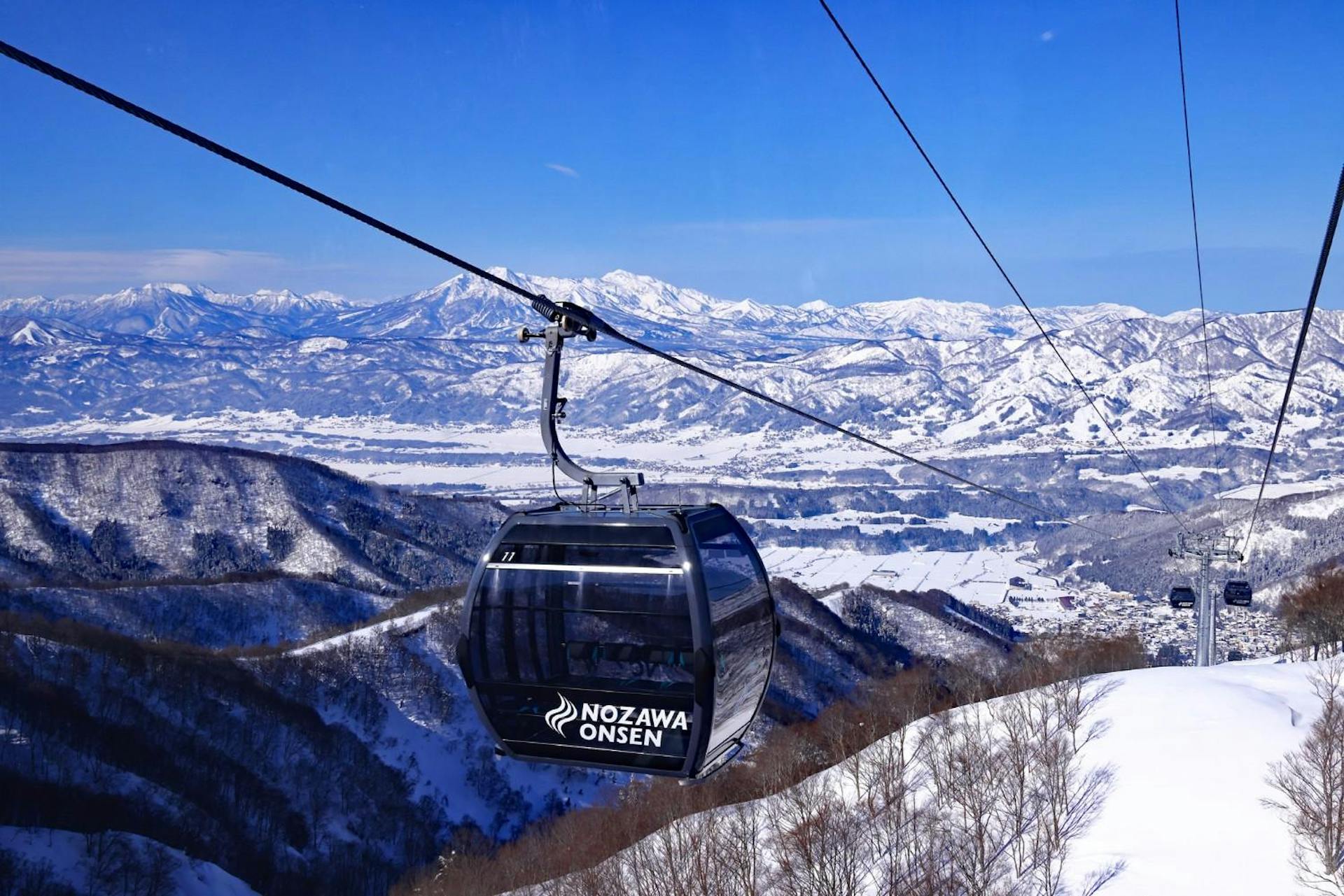 The gondola at Nozawa Onsen in the Nozawaonsen village in Nagano, Japan.