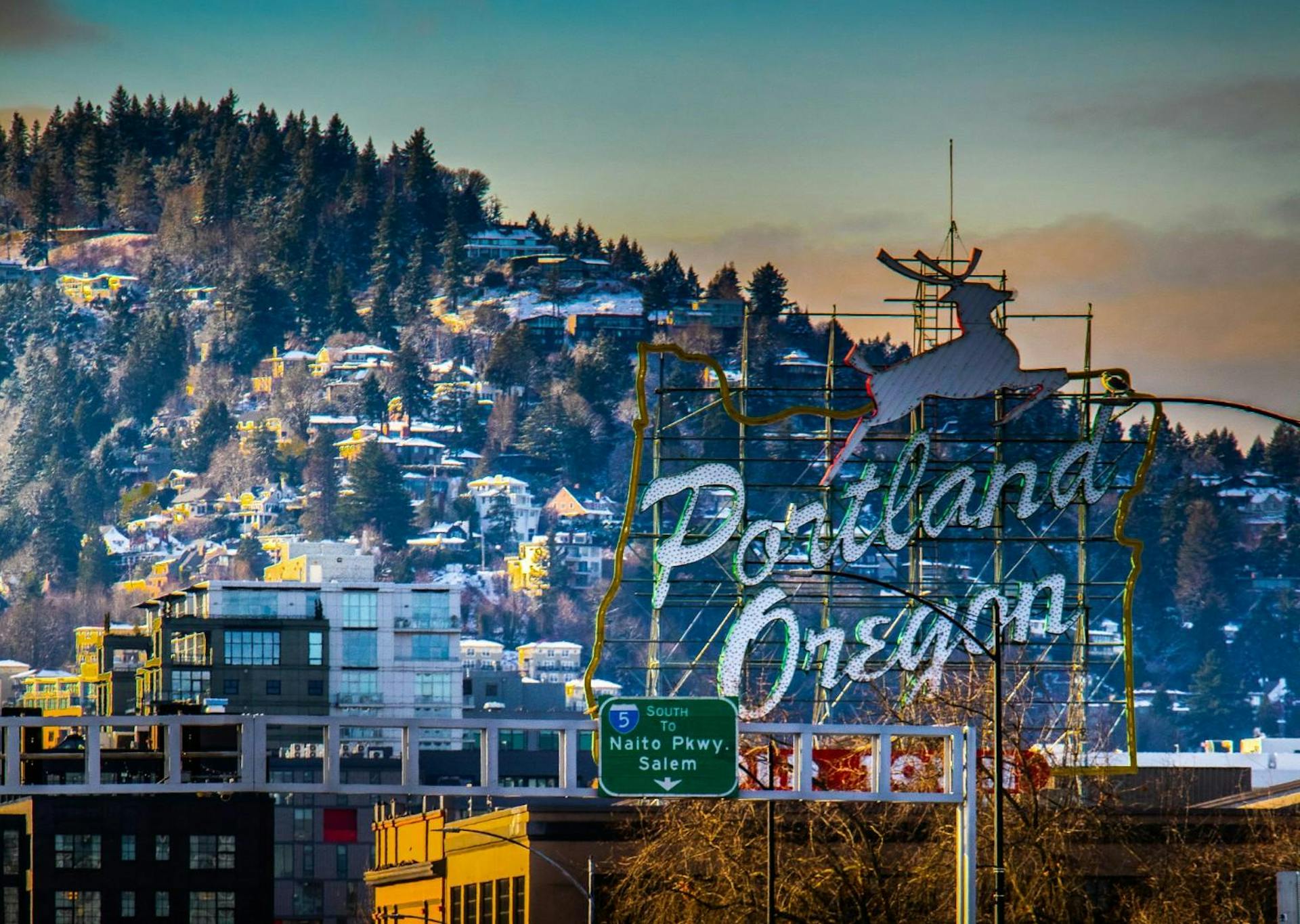 Portland, Oregon, in the winter.