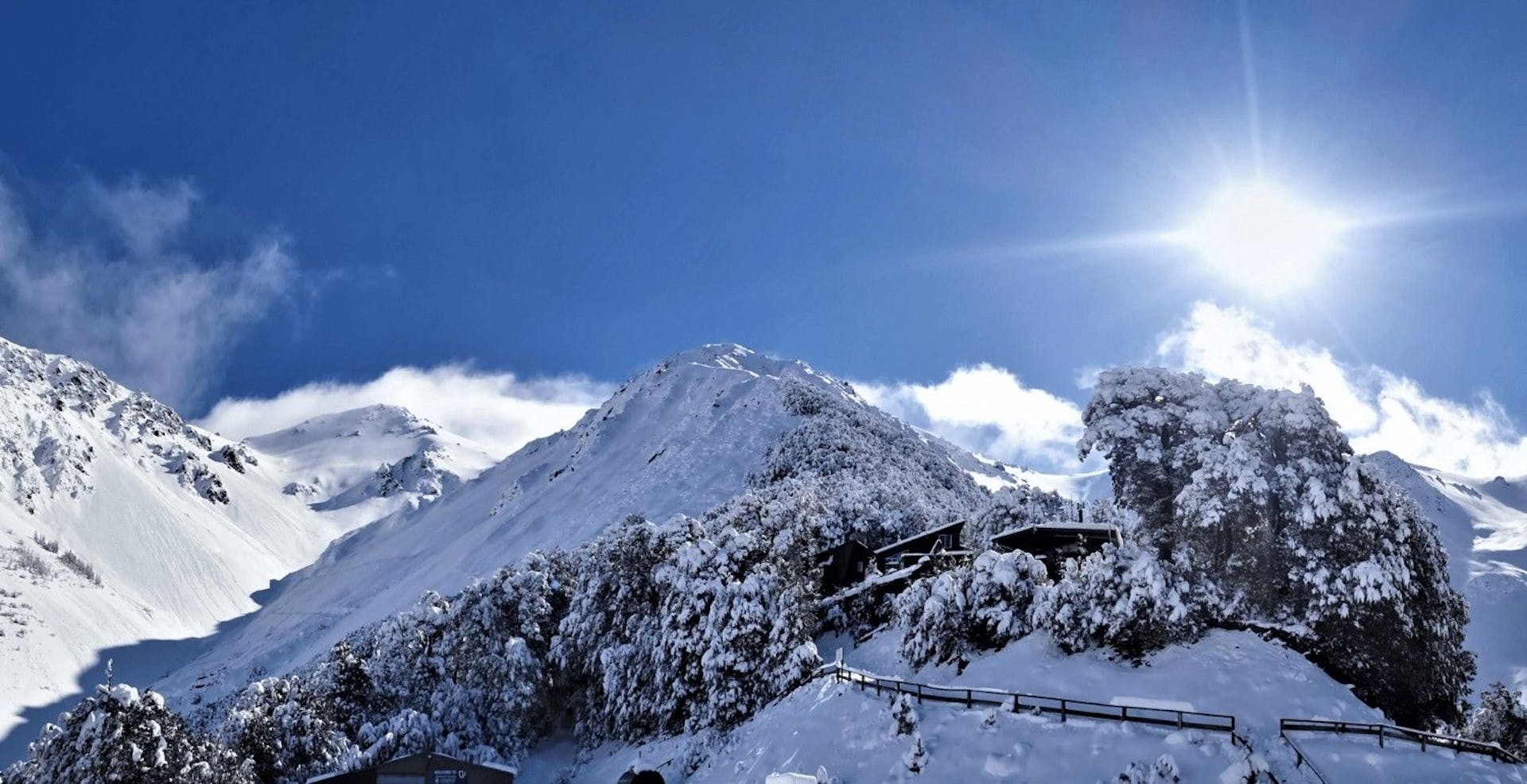 The peaks of Craigieburn Valley in New Zealand.