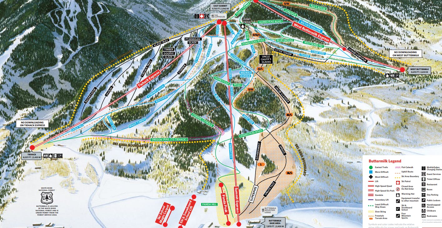 Buttermilk trail map