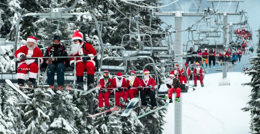 Santa on the Chairlift 